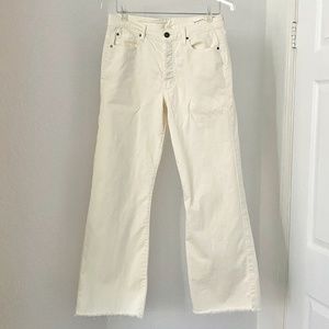 FIDELITY White Fit &Flare High Rise Pants Sz 30